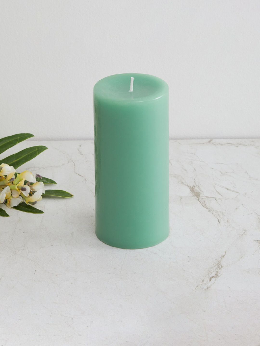 Home Centre Green Redolence Wax Pillar Candle Price in India