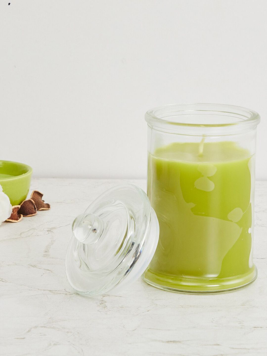 Home Centre Green Glass Mason Jar Scented Candle Price in India