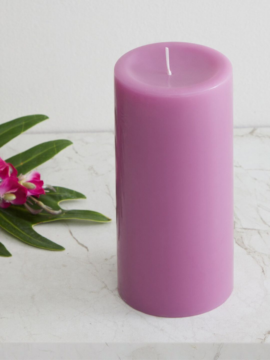 Home Centre Purple 1 Piece Redolence Solid Round Pillar Candle Price in India