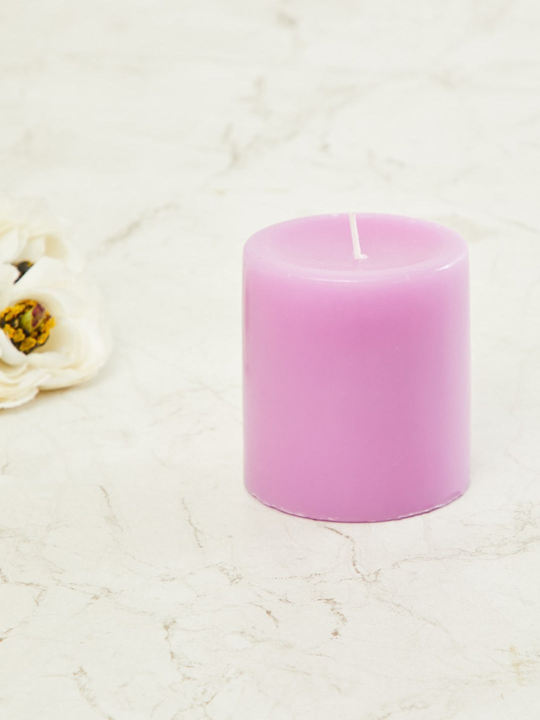 Home Centre Purple Solid Colour Connect Pillar Candle Price in India