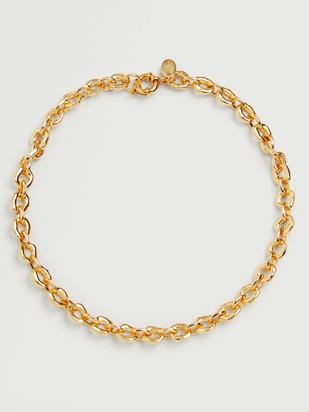 MANGO Women Gold-Toned Linked Chain Necklace Price in India
