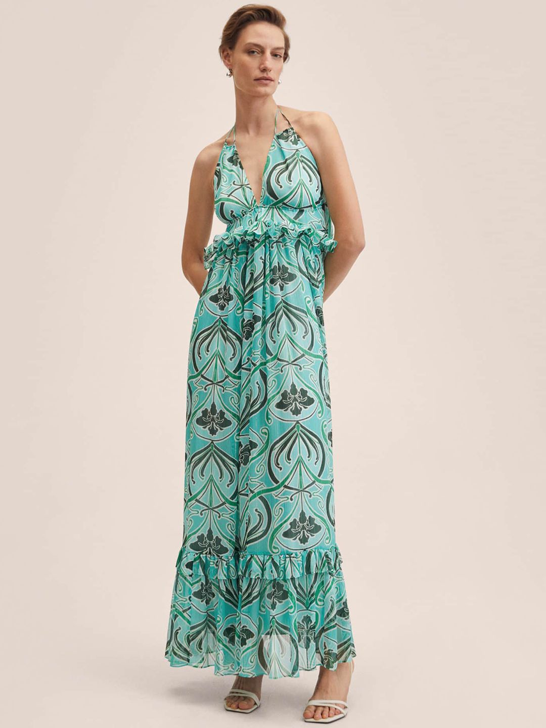green emerald velvet dress Green Waves UPF50 Cap Sleeve Shift Dress