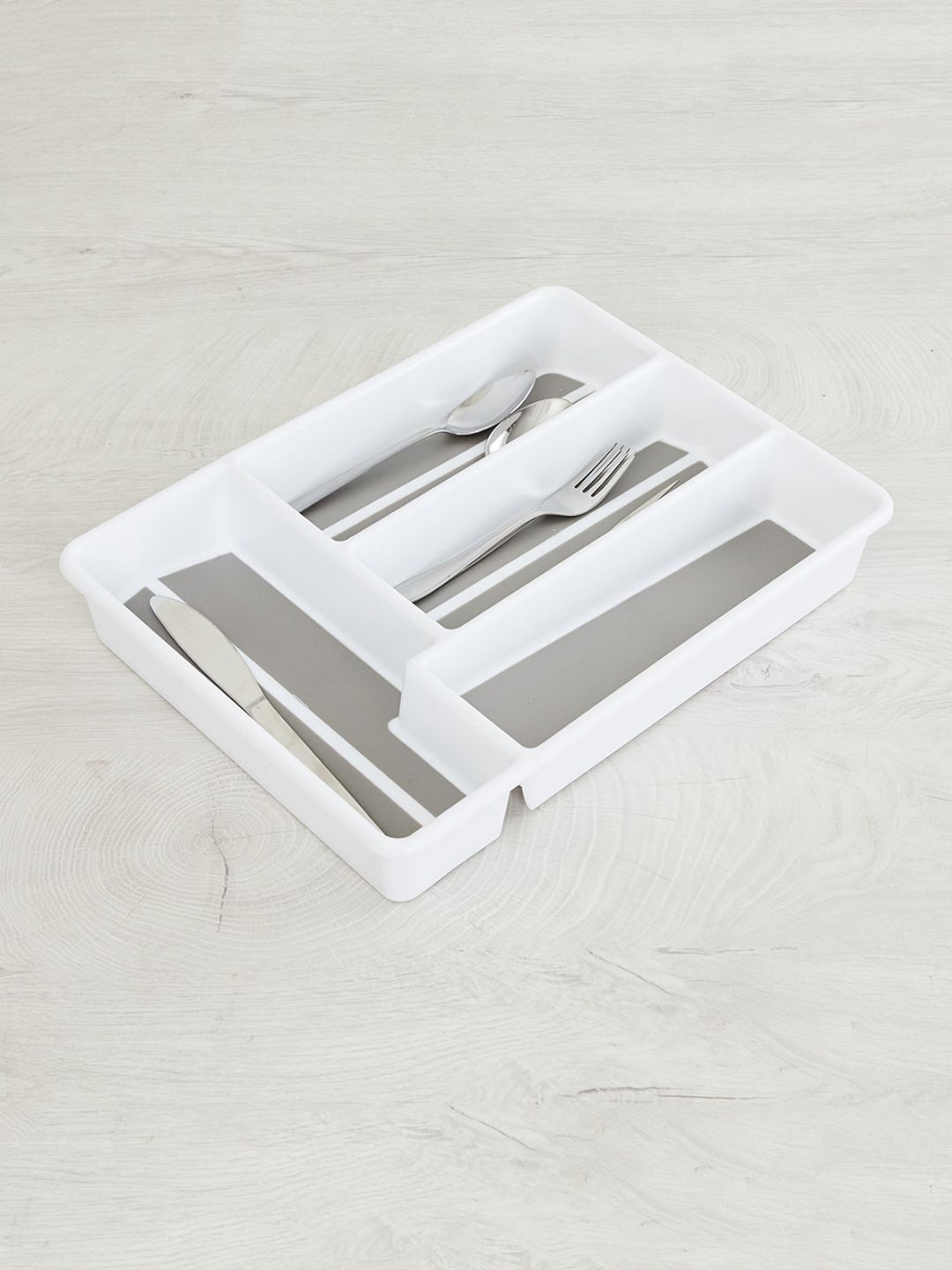 Home Centre White Solid Drawer Cutlery Organizer Tray Price in India