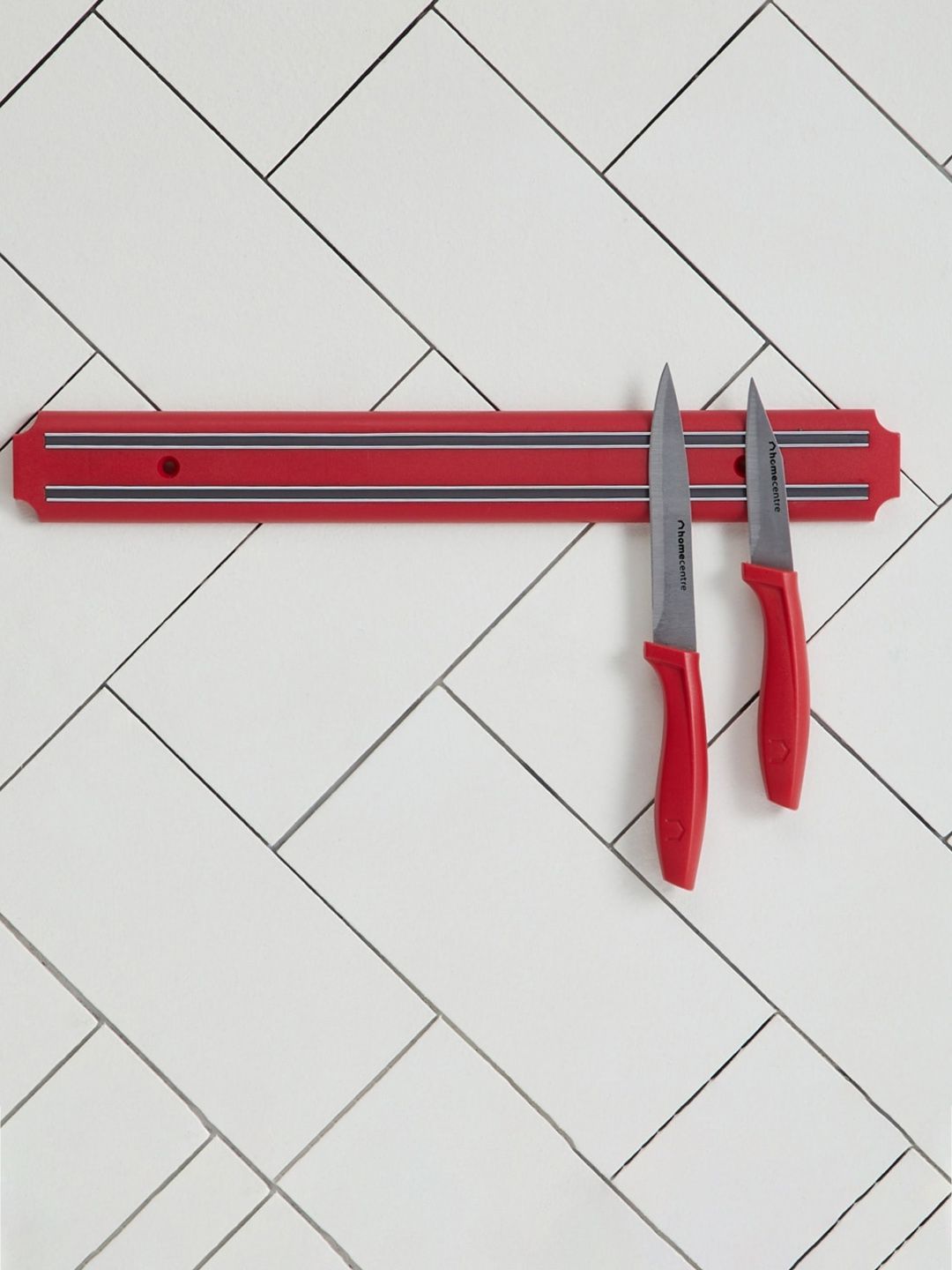 Home Centre Red Solid Plastic Knife Bar Price in India
