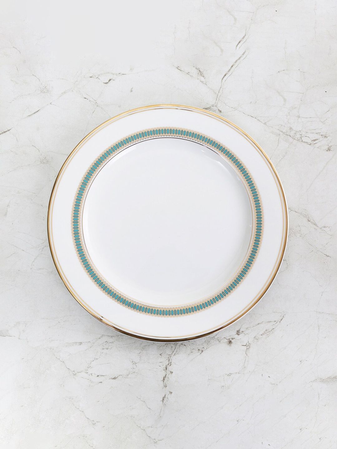 Home Centre Blue & White Printed Dinner Plate Price in India