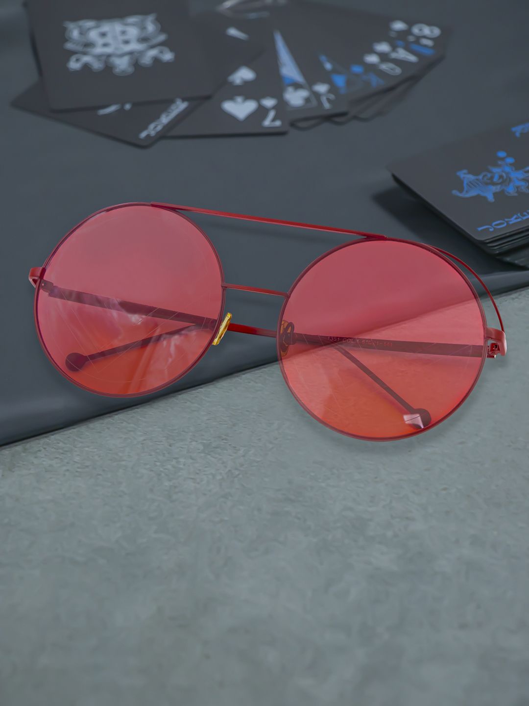 Bellofox Unisex Red Lens & Red Round Sunglasses Price in India