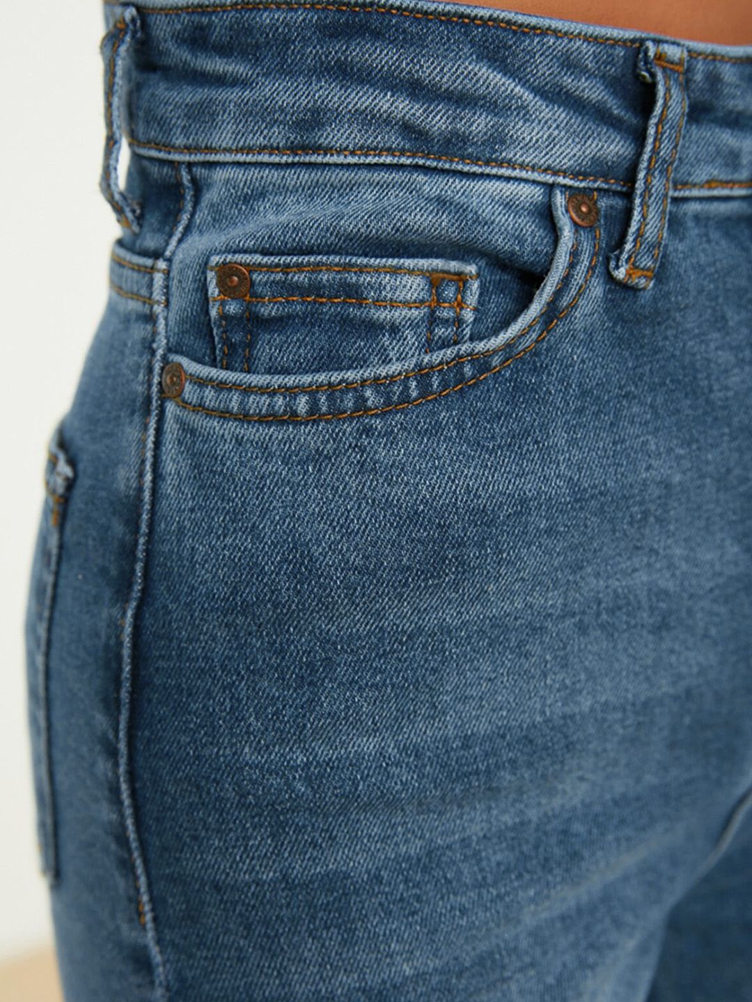 Buy Trendyol High Waist Skinny Jeans In Light Blue | 6thStreet Bahrain