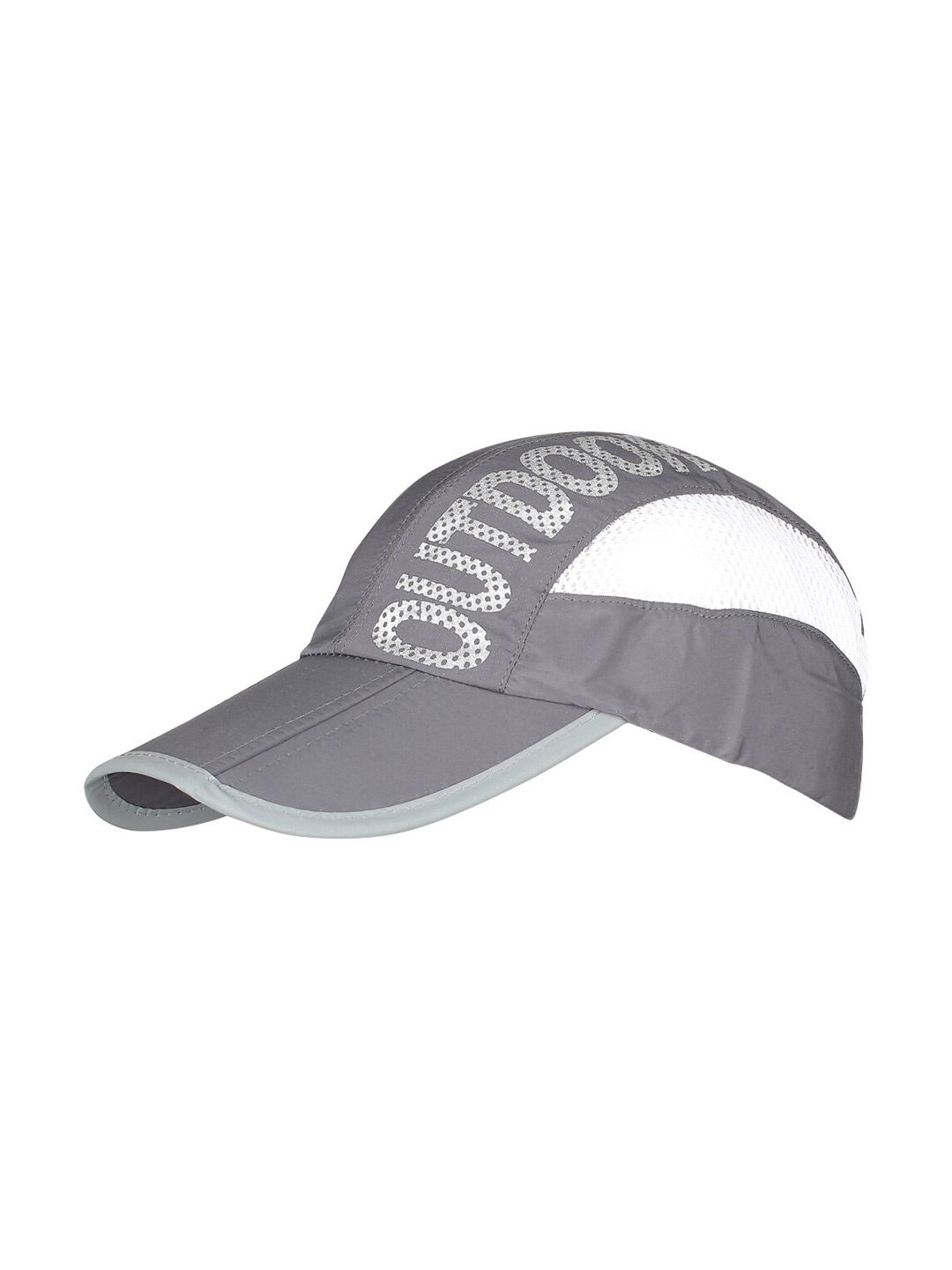 iSWEVEN Unisex Grey & White Colourblocked Baseball Cap Price in India