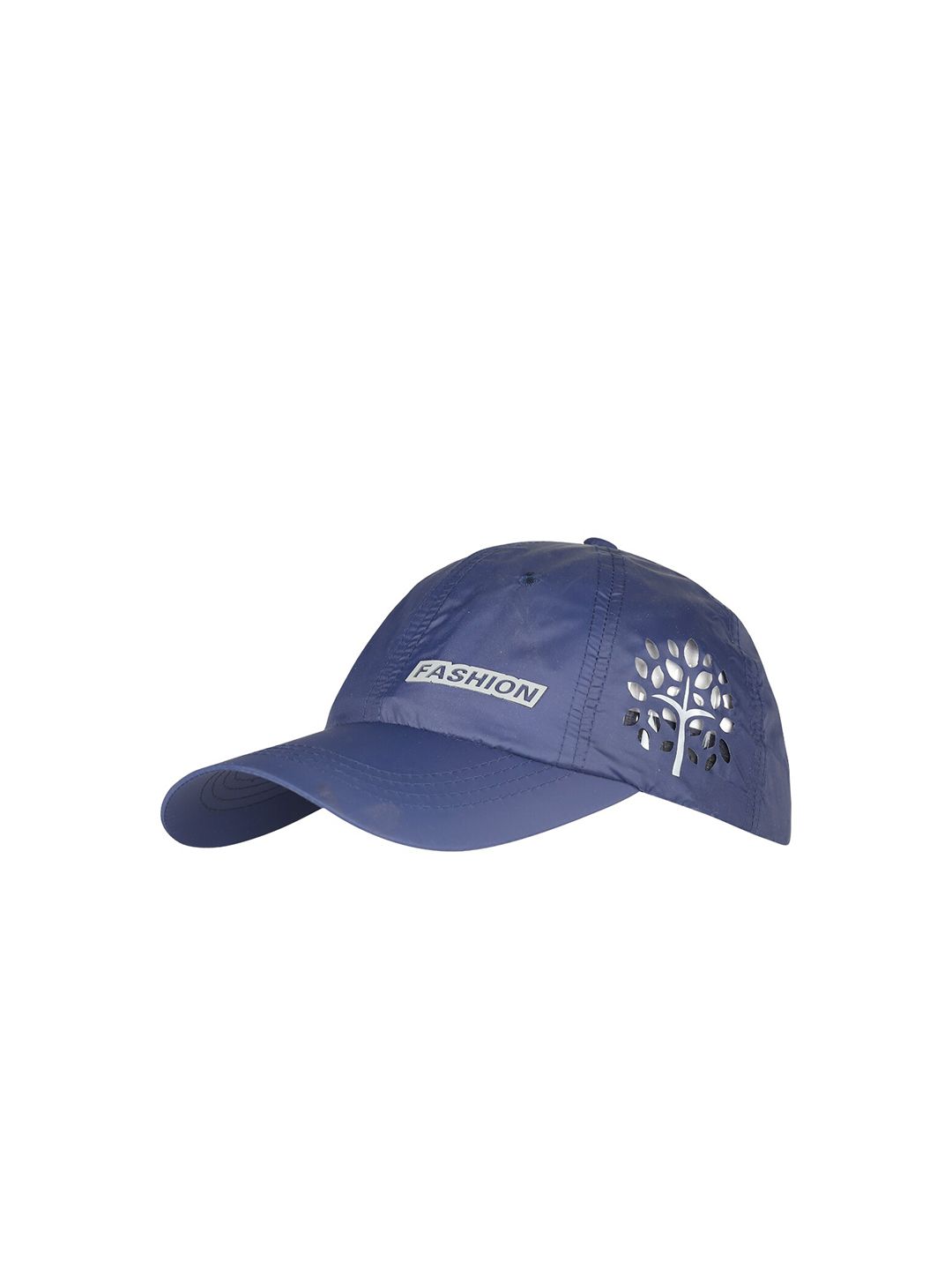 iSWEVEN Unisex Blue & White Printed Snapback Cap Price in India