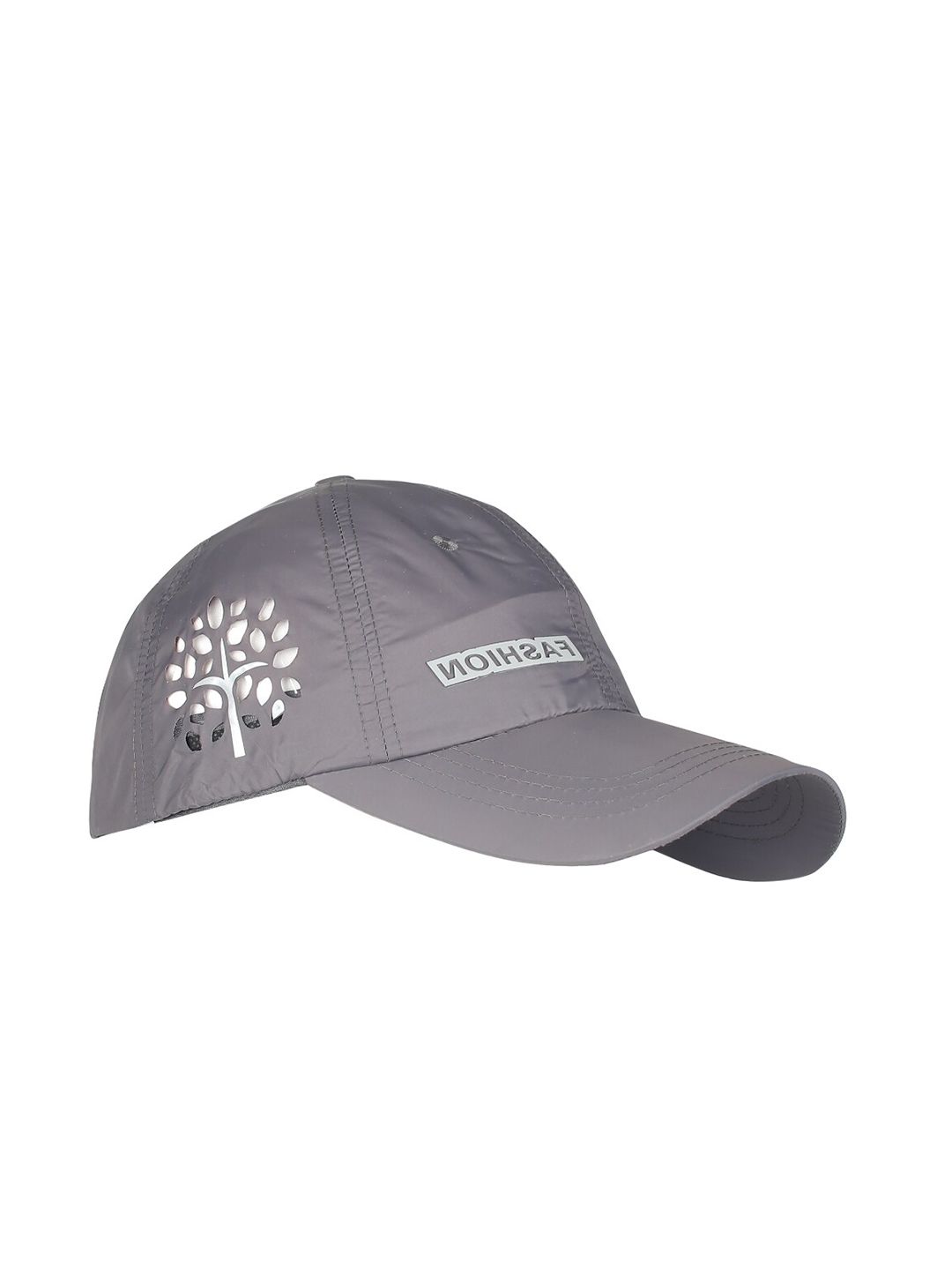 iSWEVEN Unisex Grey Printed Snapback Cap Price in India