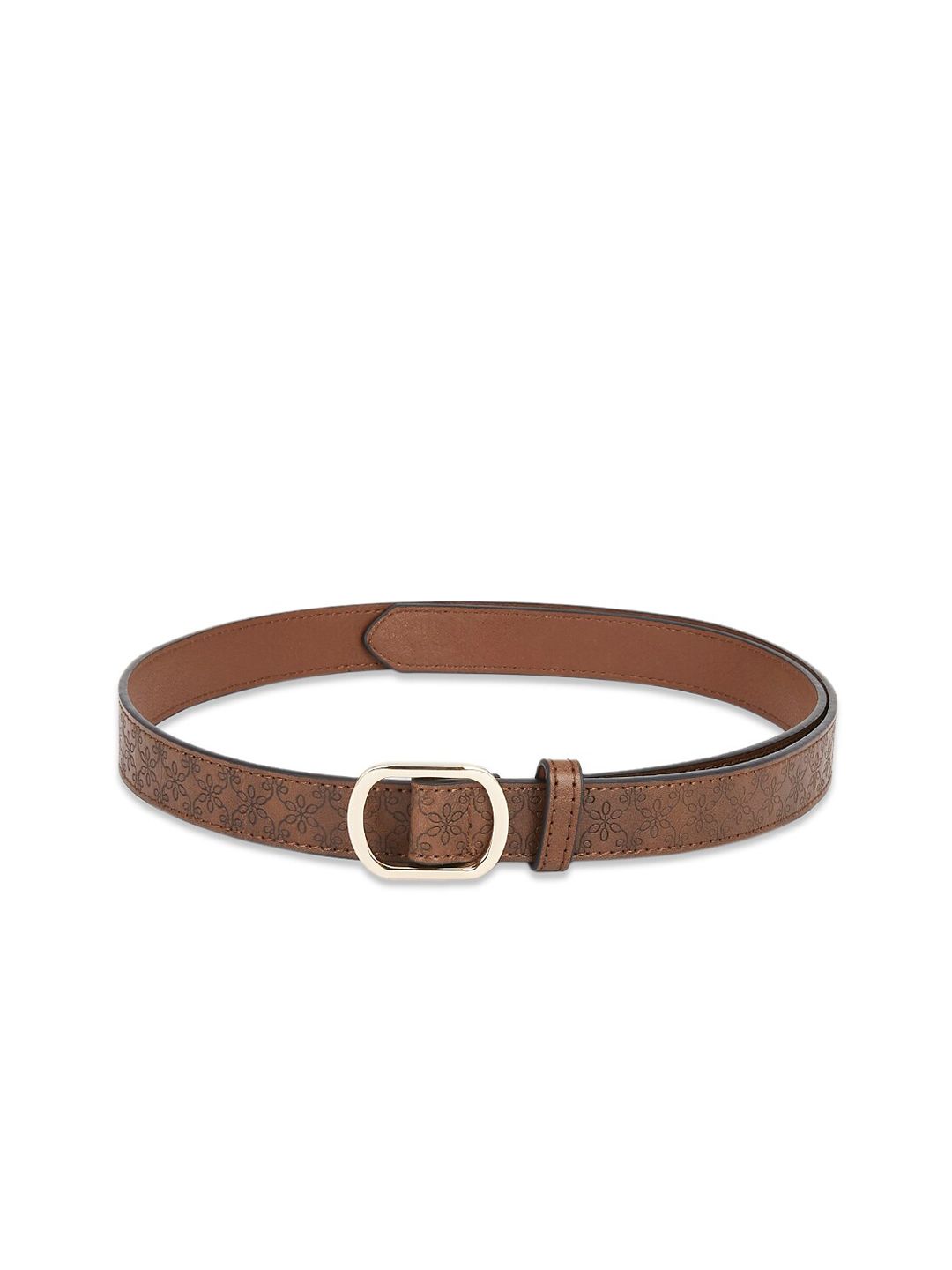 Forever Glam by Pantaloons Women Brown Textured PU Belt Price in India