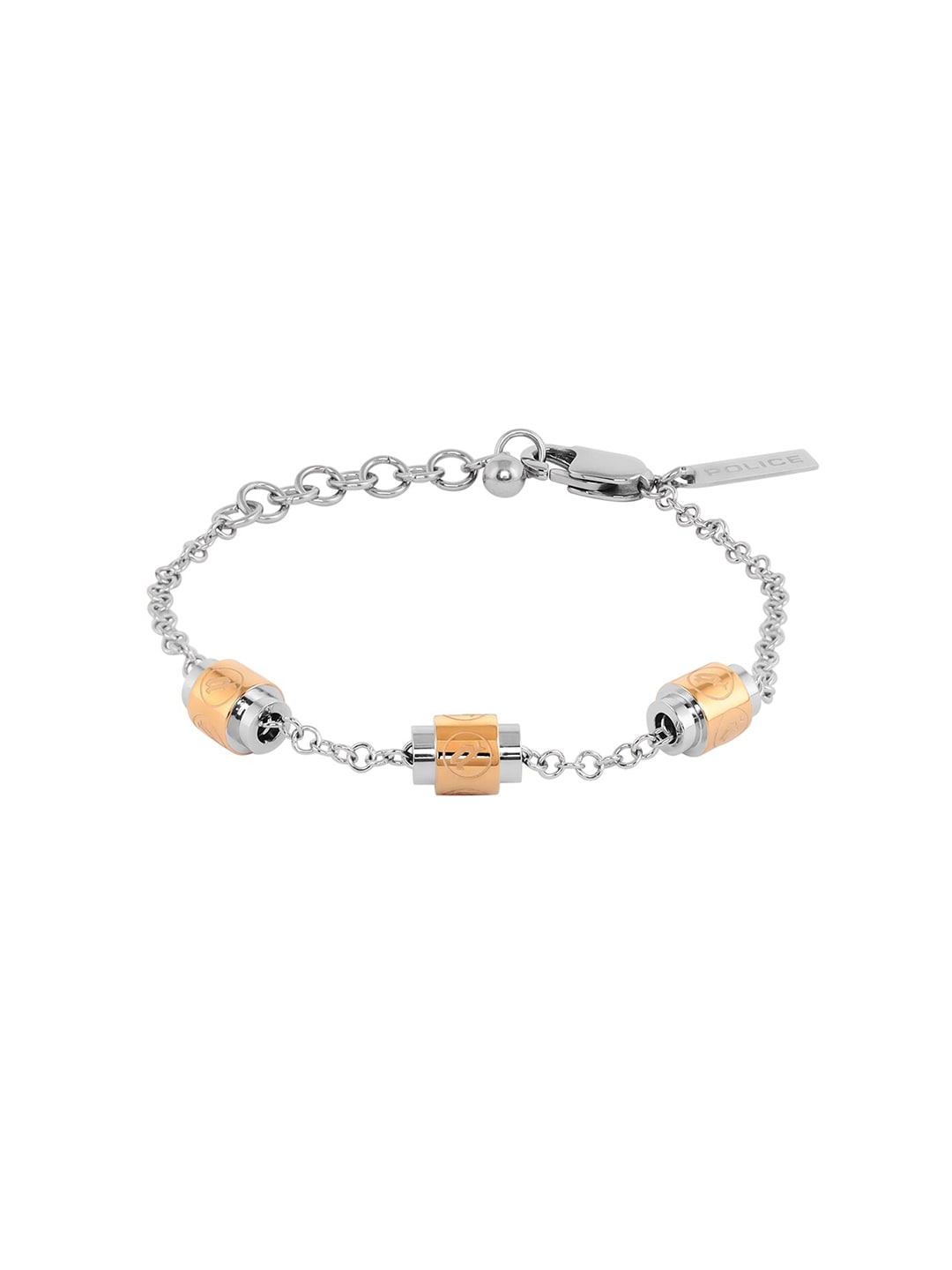 Police Women Gold-Toned & Silver-Toned Link Bracelet Price in India