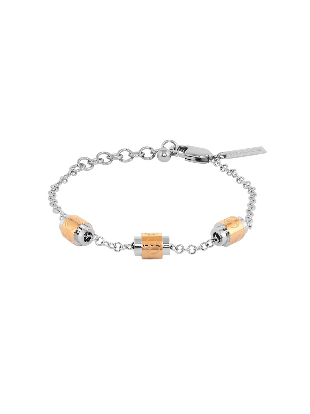 Police Women Gold-Toned & Silver-Toned Link Bracelet Price in India