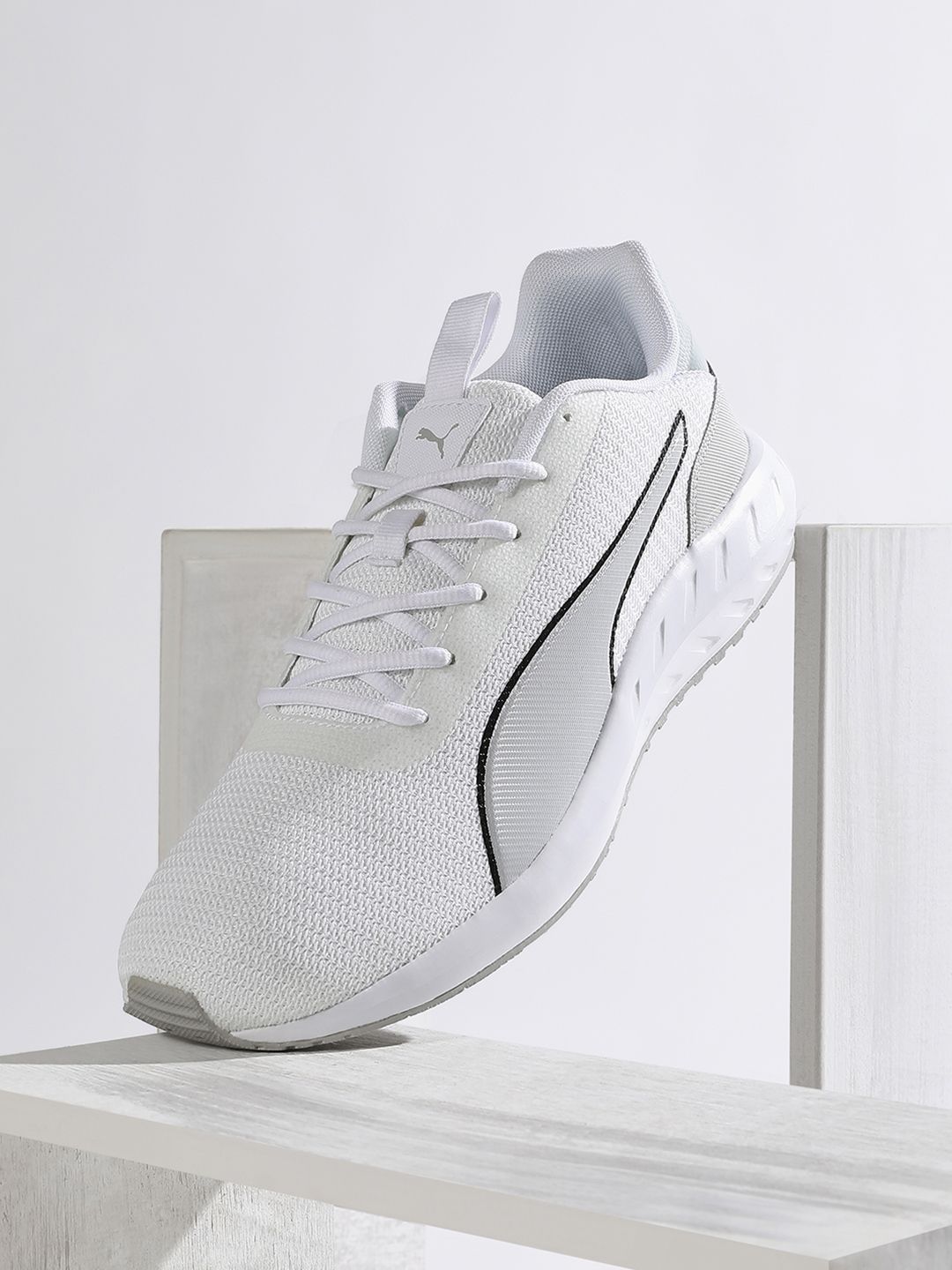 Puma Unisex Grey & White Textile Running Sports Shoes