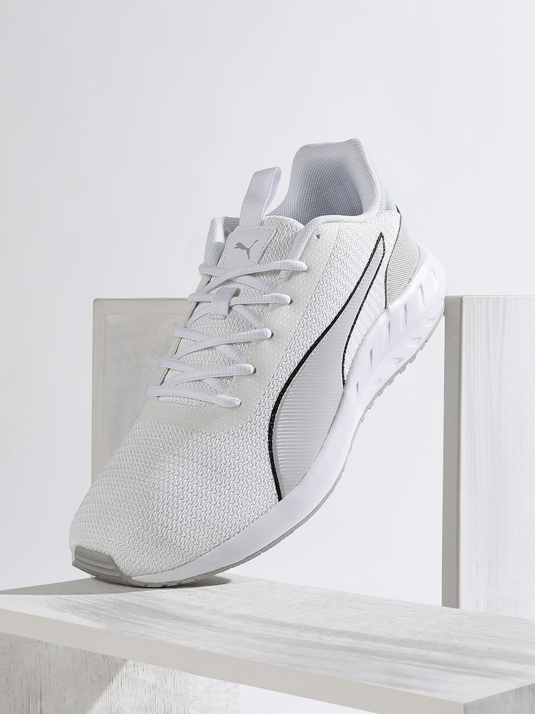 Puma Unisex Grey & White Textile Running Sports Shoes Price in India