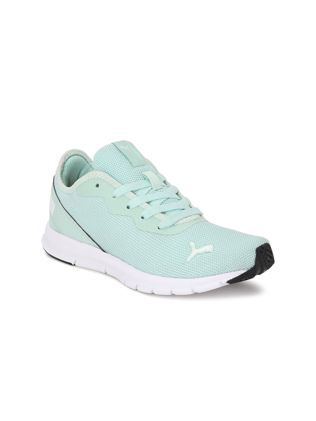 Puma Women Green Textured Lace Up Sneakers