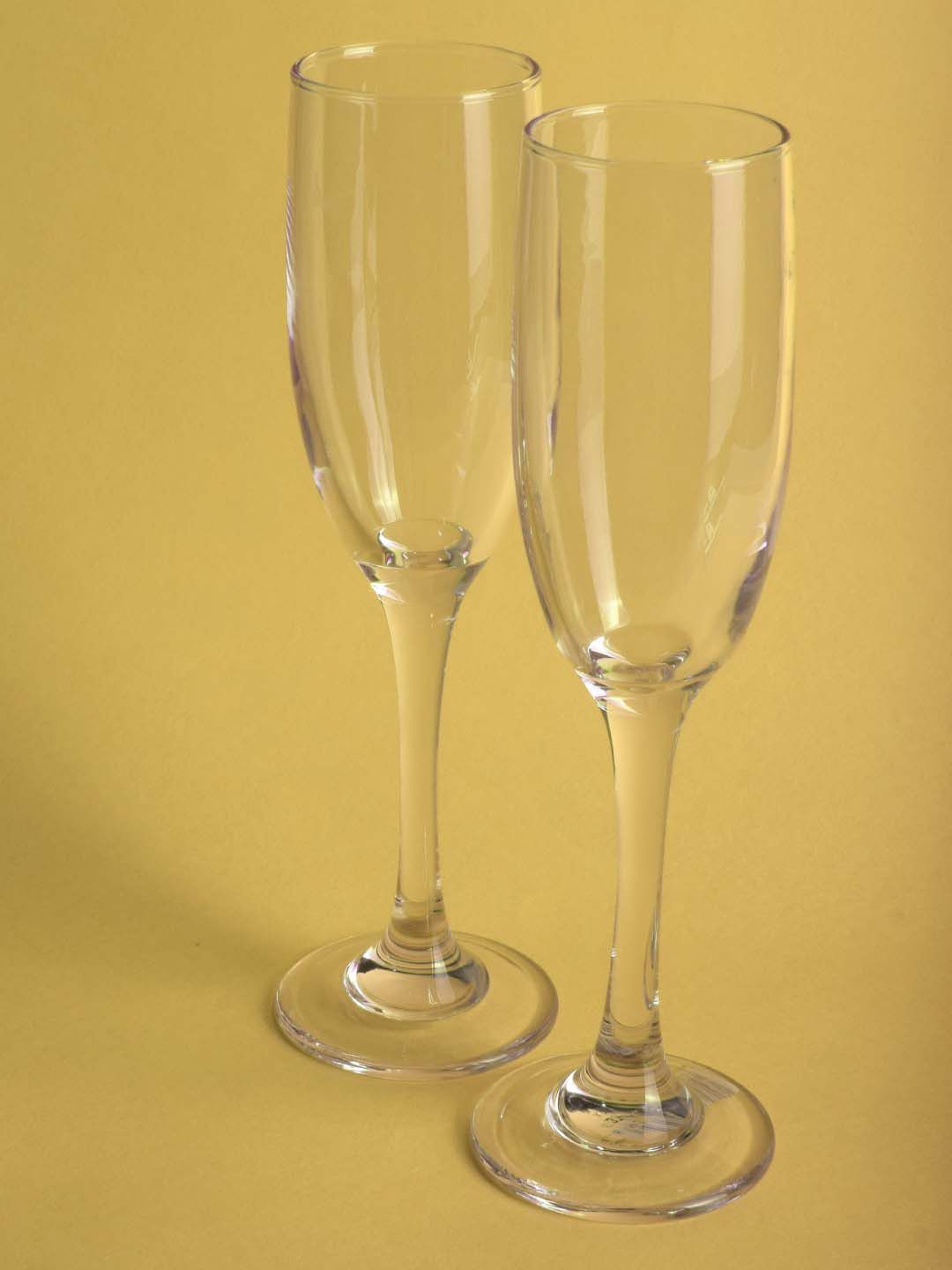 jnsm Set of 2 Transparent Narrow Body Long Wine Glasses Price in India