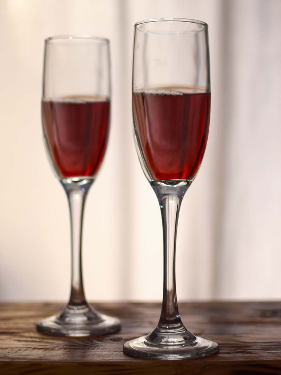 jnsm Set Of 4 Transparent Solid Long Wine Glasses Price in India