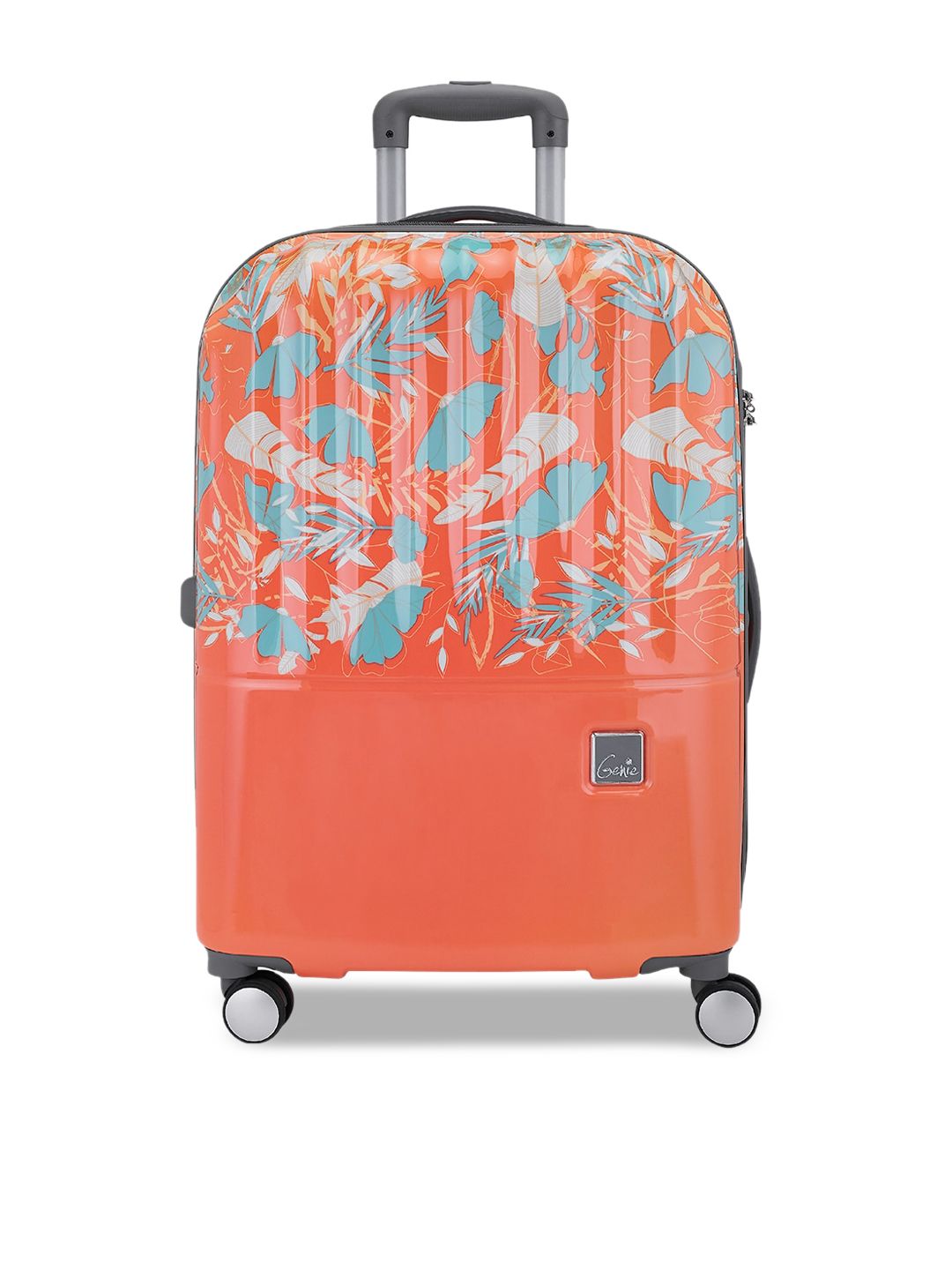 Genie Coral Printed Hard-Sided Luggage Trolley Suitcase Price in India