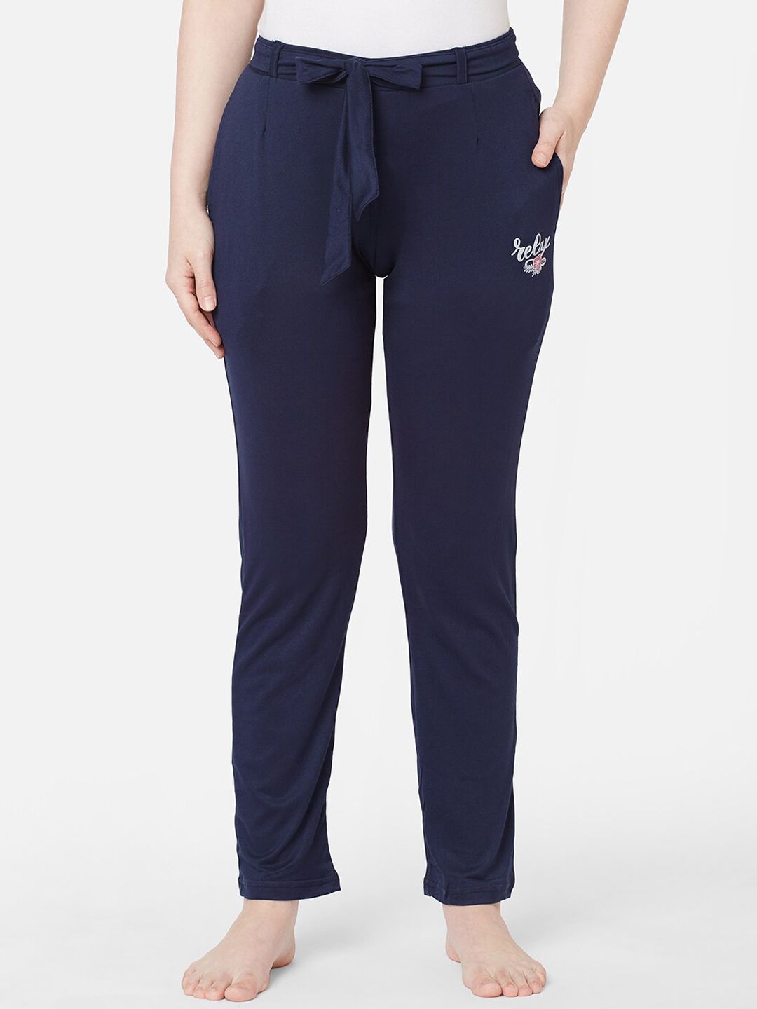 Sweet Dreams Women Navy Blue Solid Lounge Pant Price in India