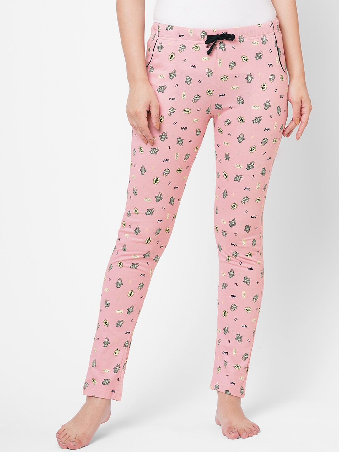 Sweet Dreams Women Pink Printed Lounge Pants Price in India