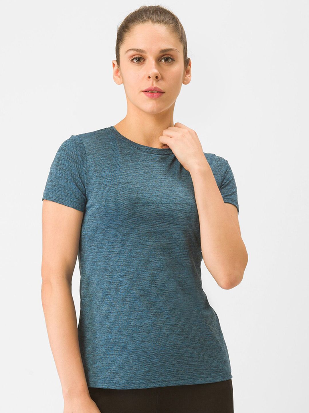 Globus Women Blue Running Sports T-shirt Price in India