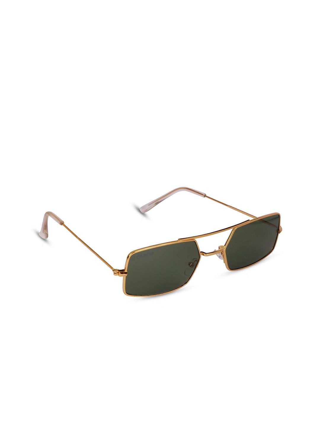 Duke Unisex Green Lens & Gold-Toned Rectangle UV Protected Lens Sunglasses Price in India