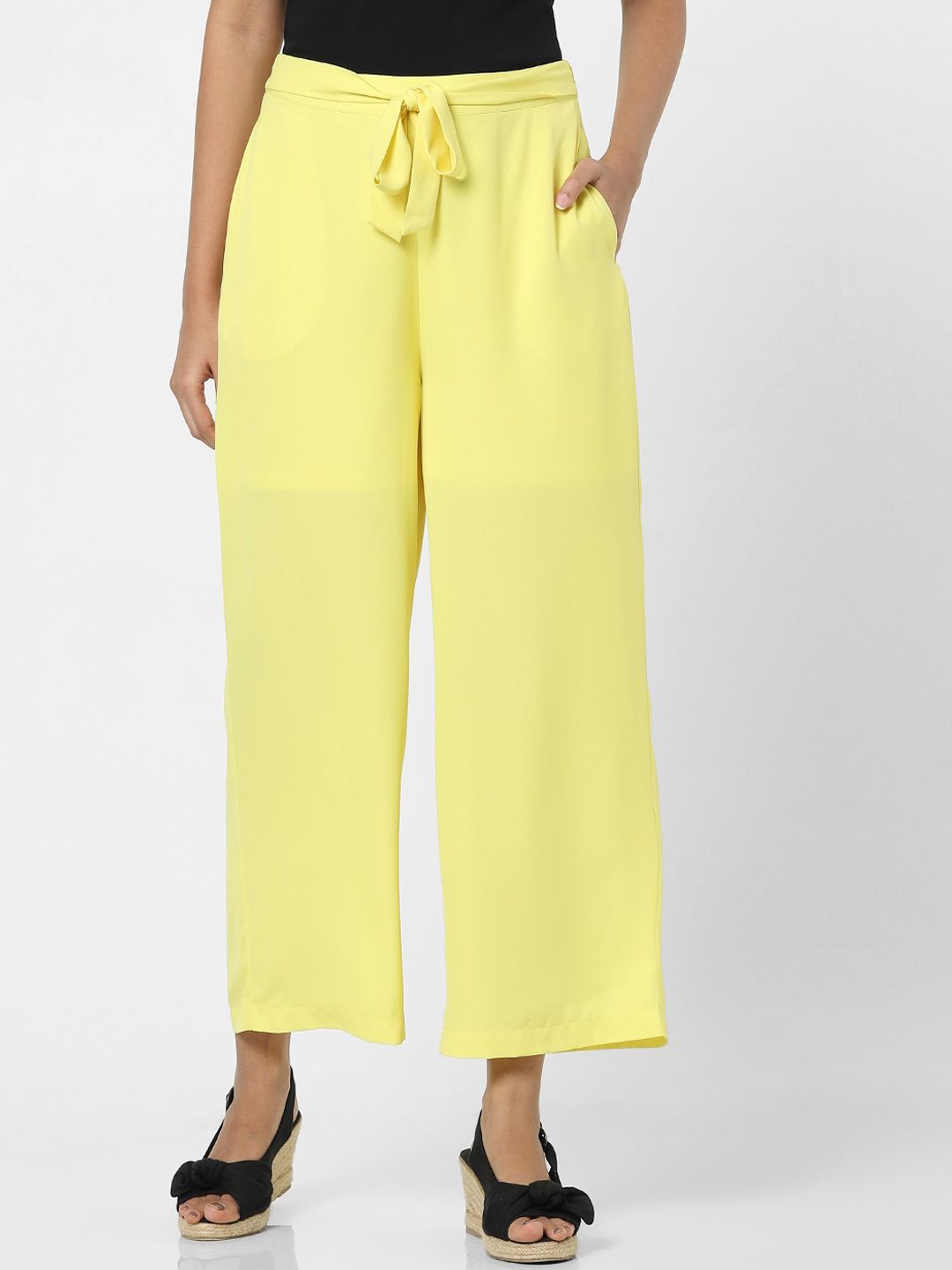 Vero Moda Women Yellow Trousers Price in India