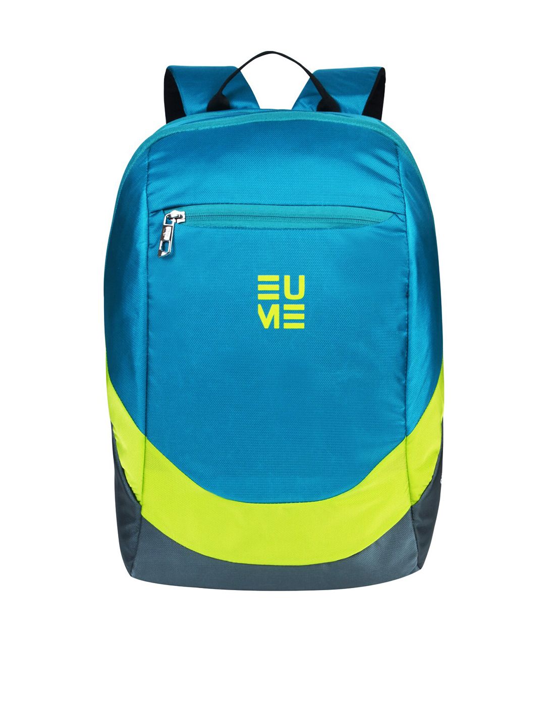 EUME Teal & Green Colourblocked Backpack Price in India