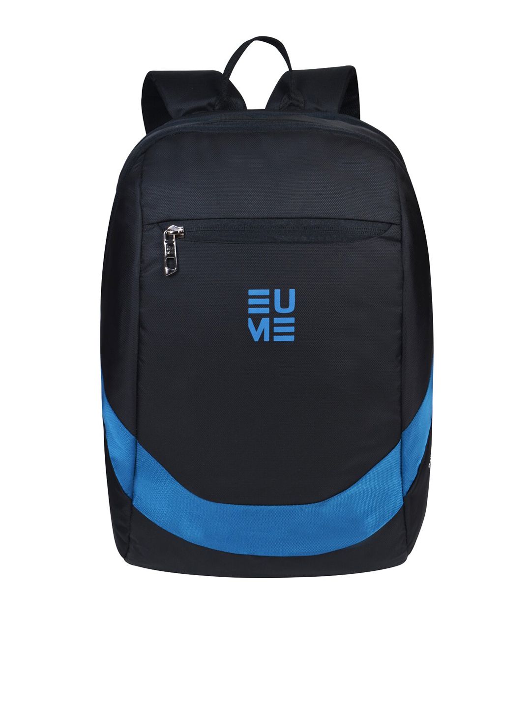 EUME Unisex Black & Blue Solid Backpack Price in India