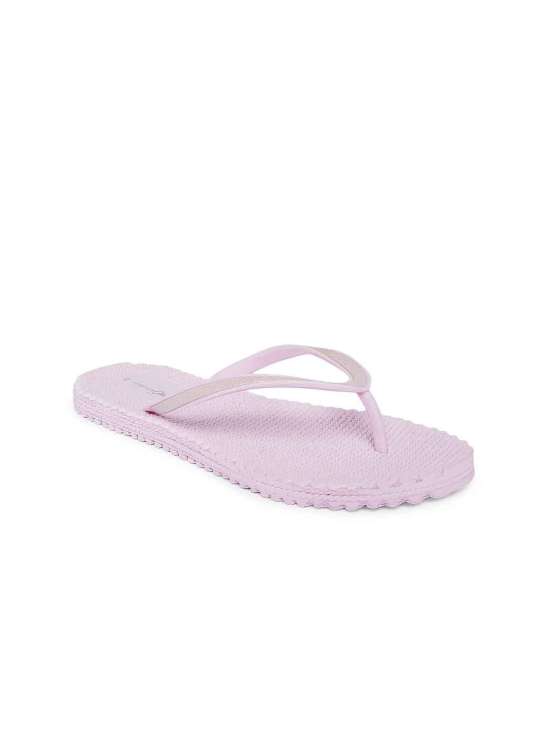 Forever Glam by Pantaloons Women Purple Embellished Thong Flip-Flops Price in India
