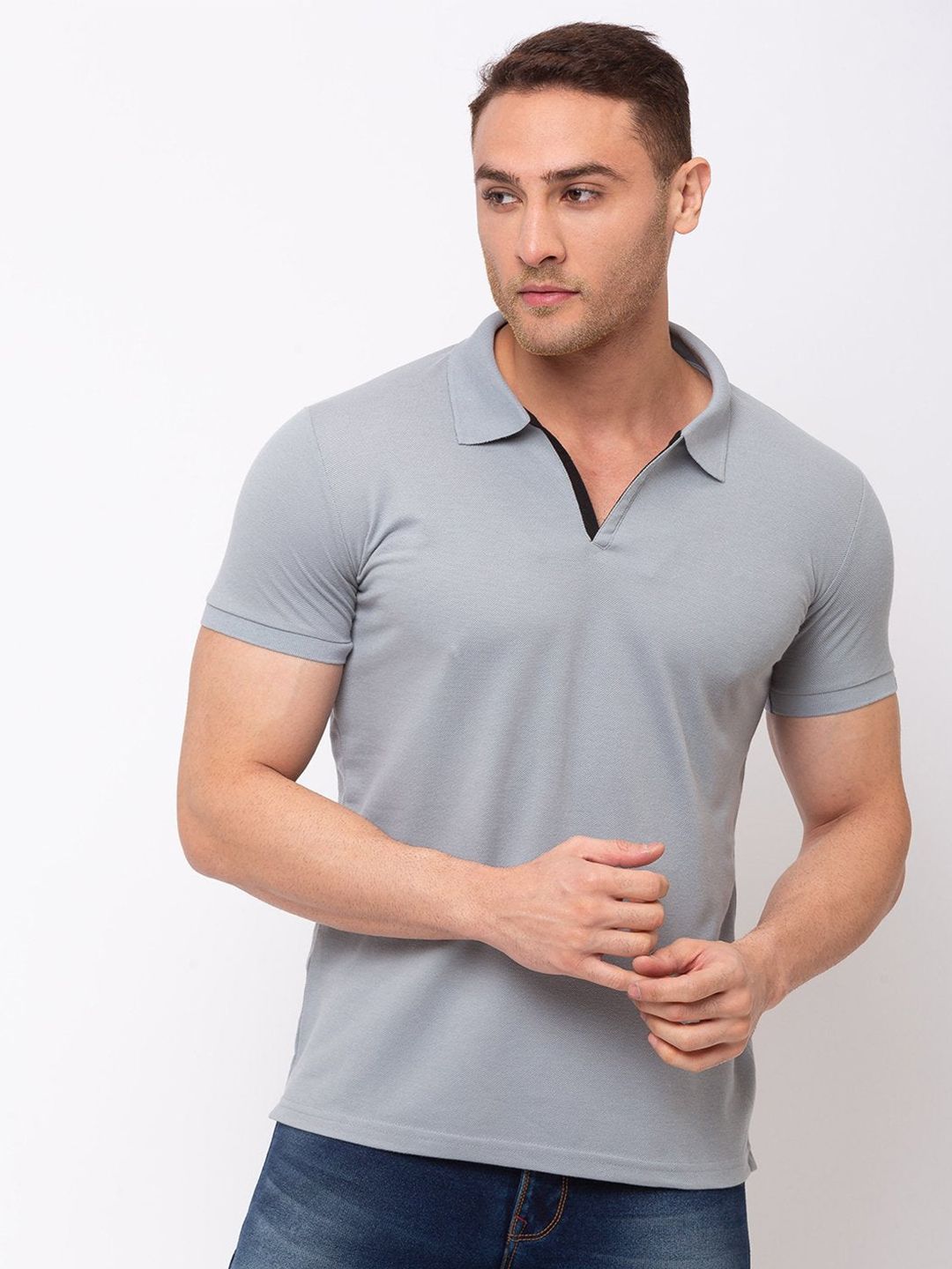 Status Quo Men Solid Slim Fit Polo T-Shirt