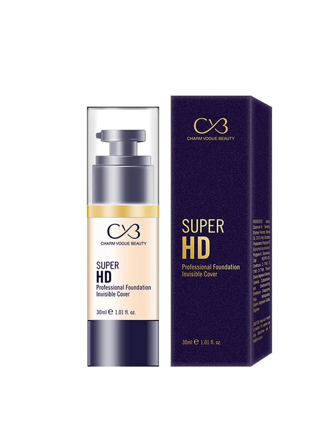 CVB Paris Super HD Professional Foundation Invisible Cover - Soft Ivory