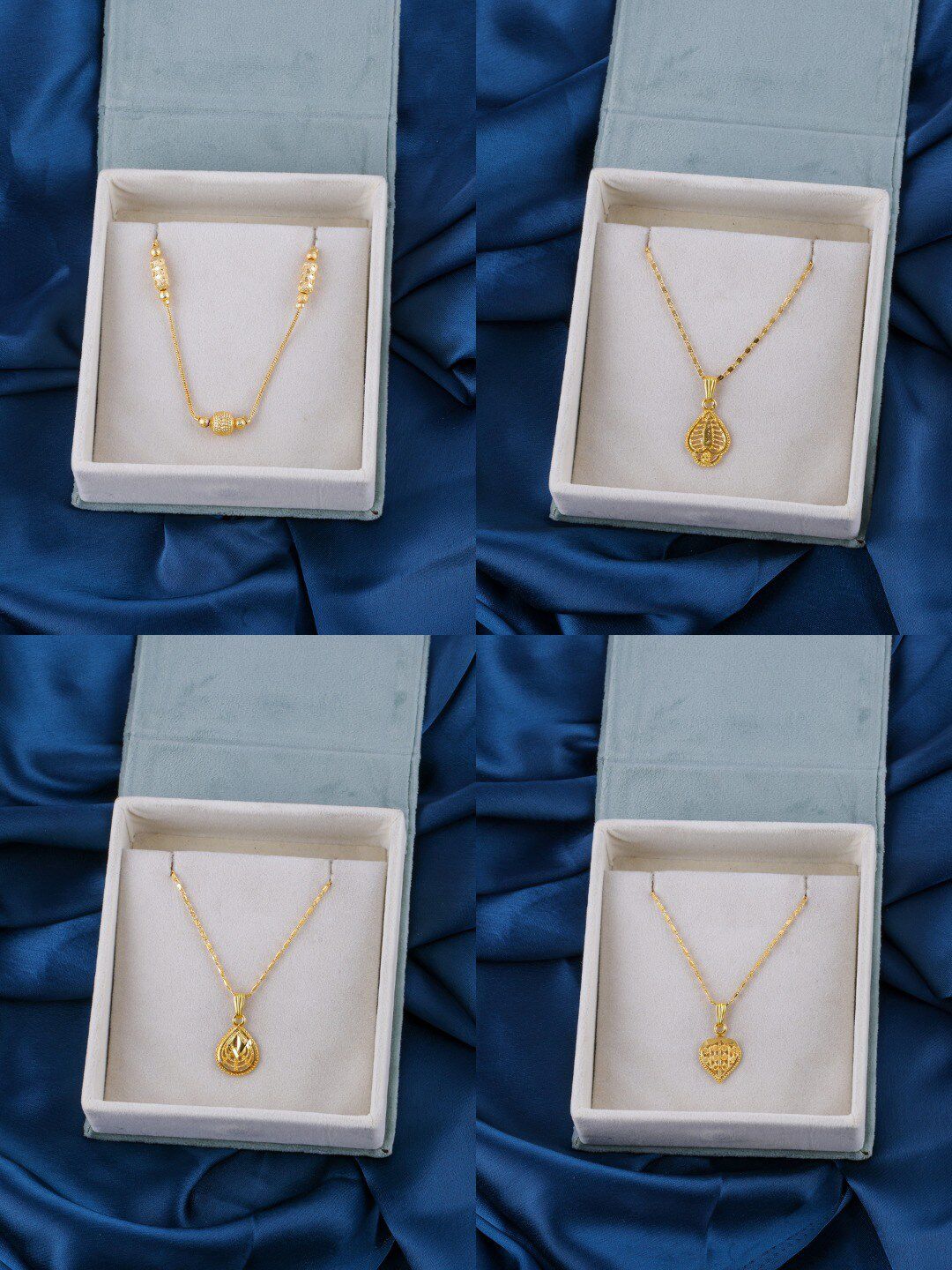 Brandsoon Set of 4 Gold-Toned Brass Gold-Plated Chain Price in India