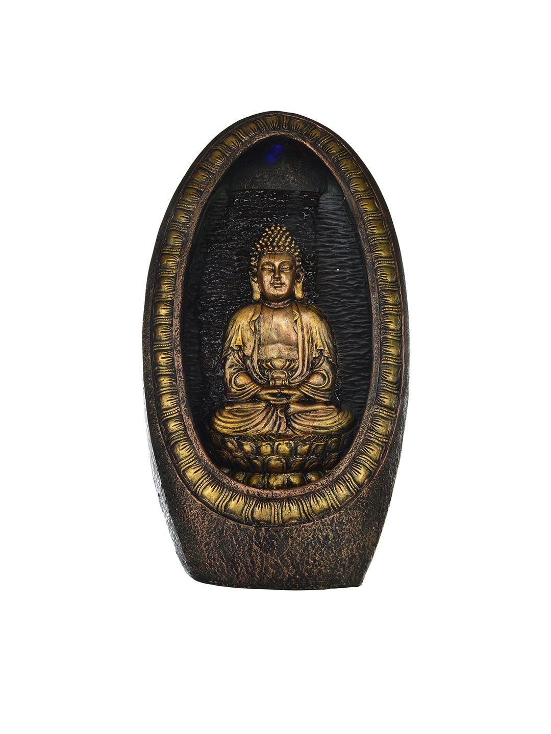 eCraftIndia Gold-Toned Meditating Buddha Electrical Waterfall Fountain Price in India