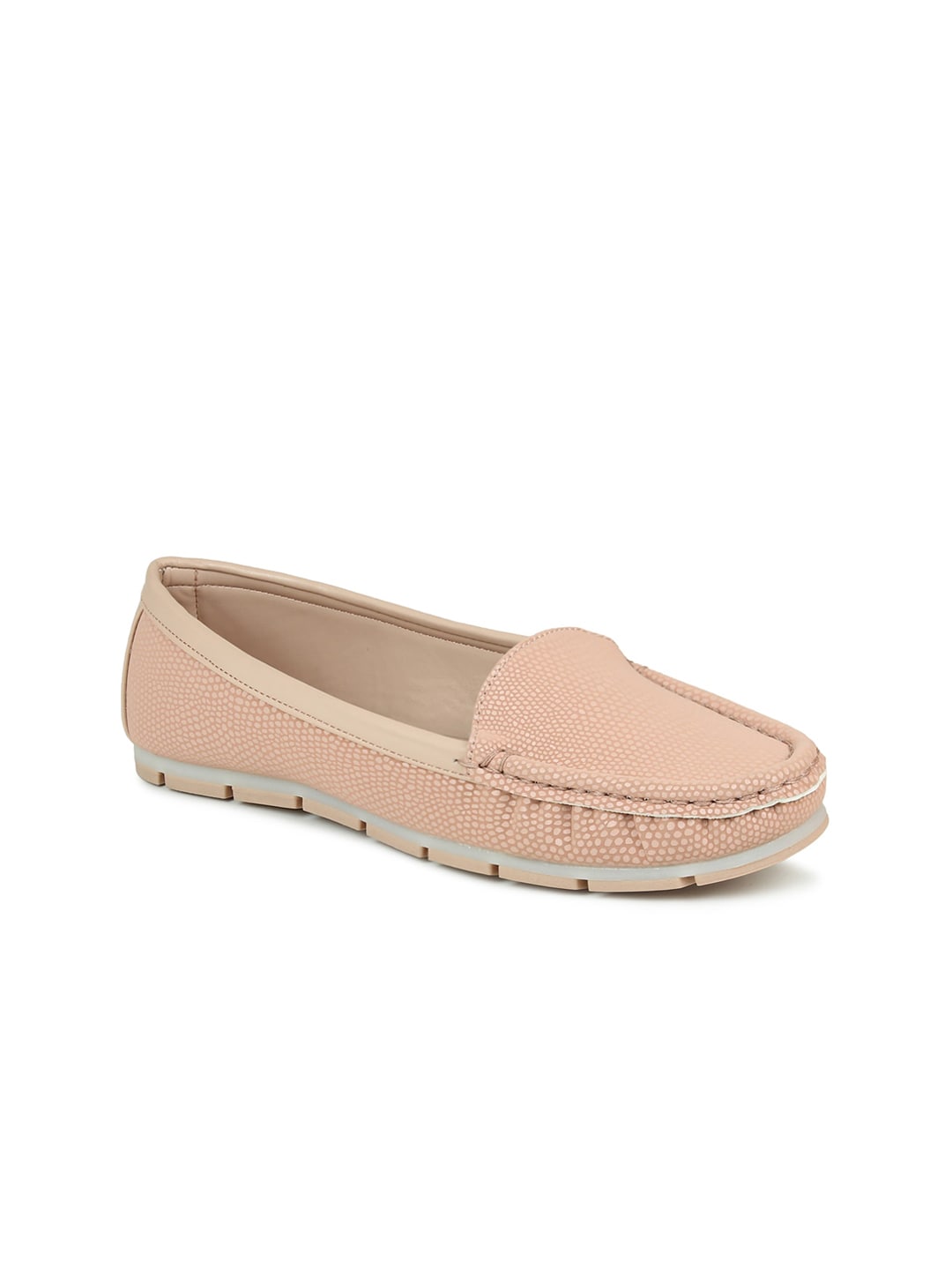 Inc 5 Women Peach-Coloured Solid Loafers Price in India