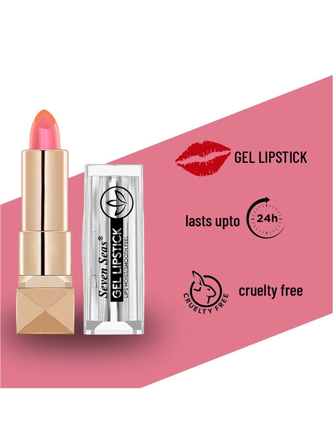 Seven Seas Set of 12 Lips Moist Smooth Feel Gel Lipsticks - 3.8 g Each Price in India