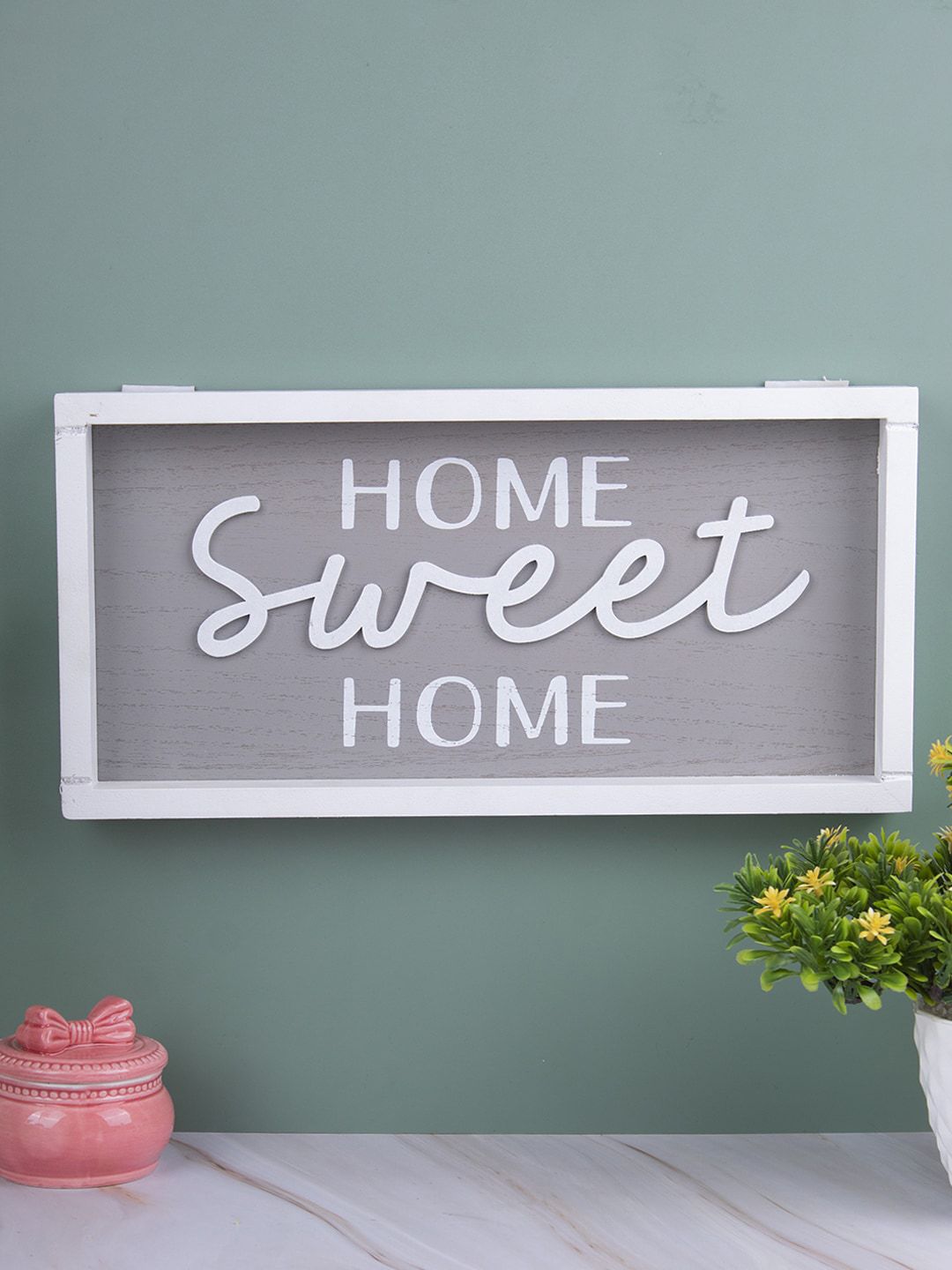 MARKET99 Grey & White "Home Sweet Home" Wall Decor Price in India
