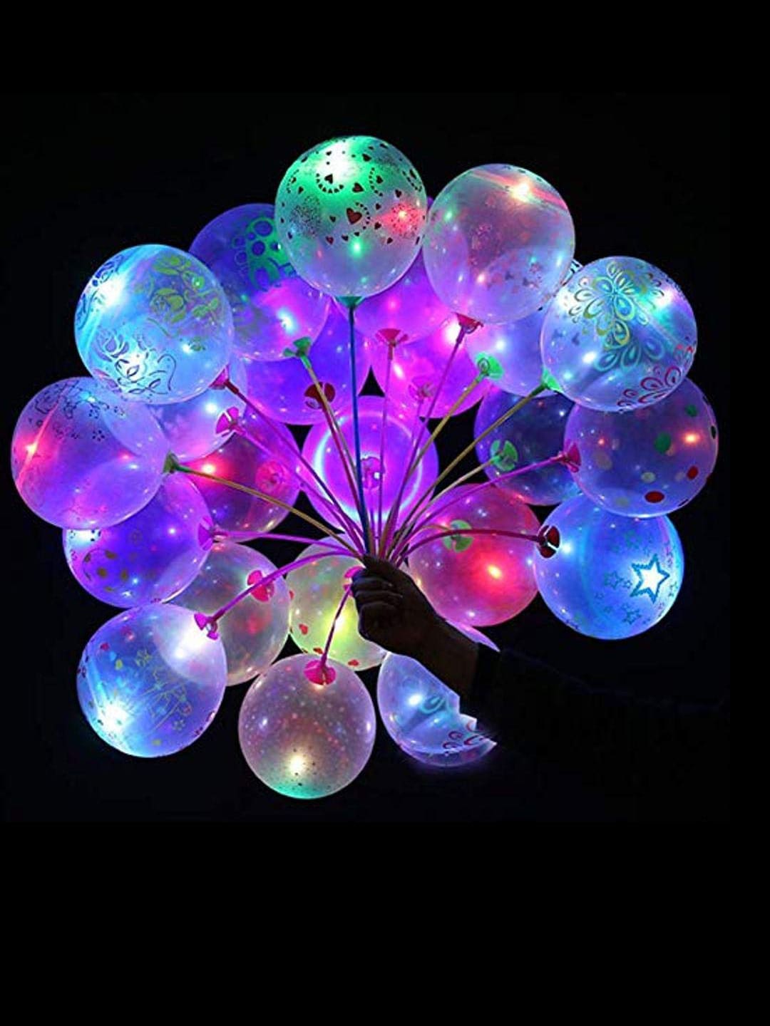 CHOCOZONE Assorted Set of 25 LED Party Balloons Price in India