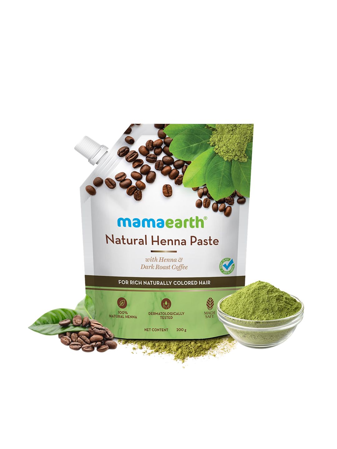 Mamaearth Natural Henna Paste with Henna & Dark Roasted Coffee - 200 g Price in India