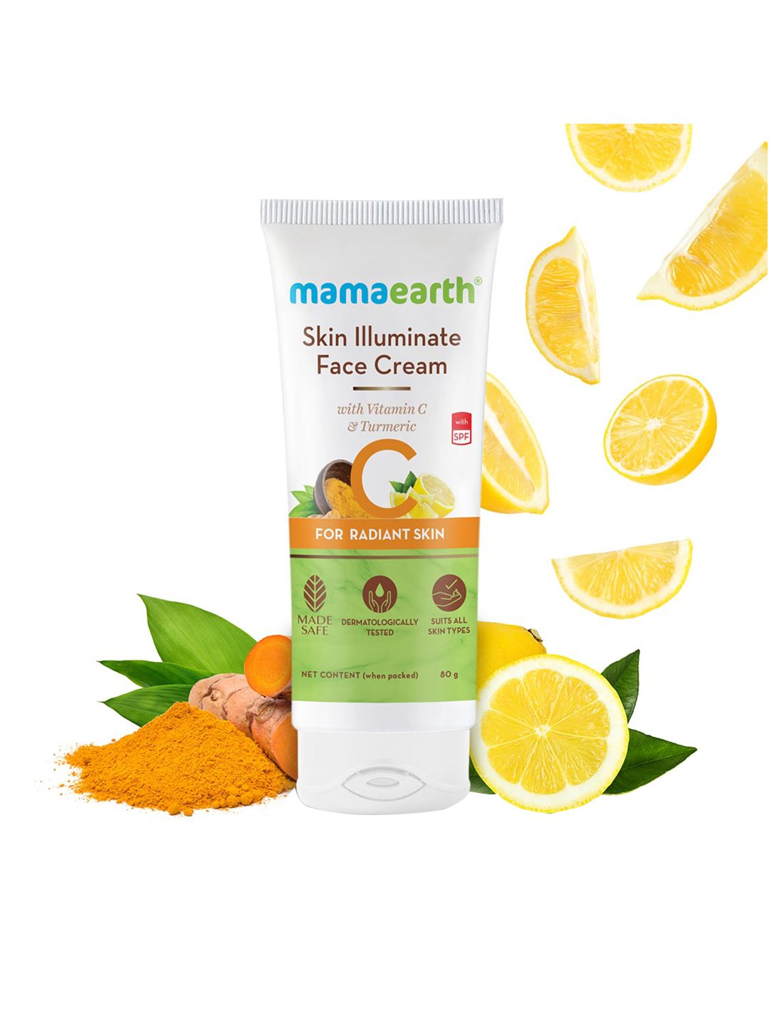 Mamaearth Skin Illuminate Face Cream with Vitamin C & Turmeric 80 g