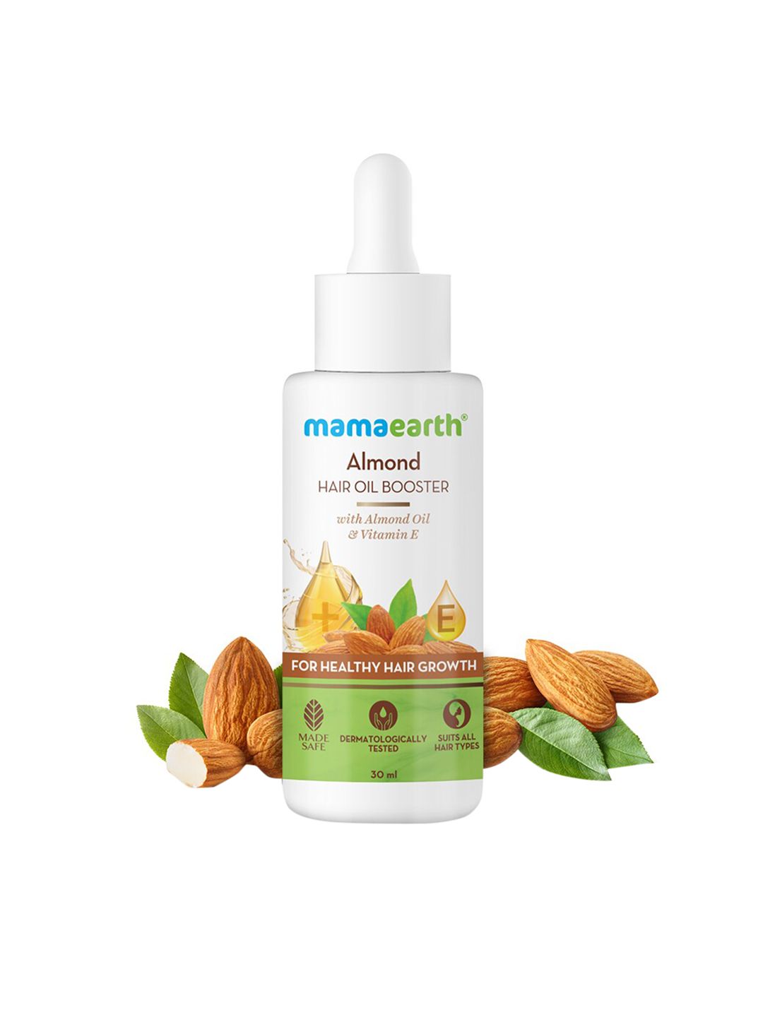 Mamaearth Almond Hair Oil Booster with Almond Oil & Vitamin E & for Healthy Hair Growth - 30 ml Price in India
