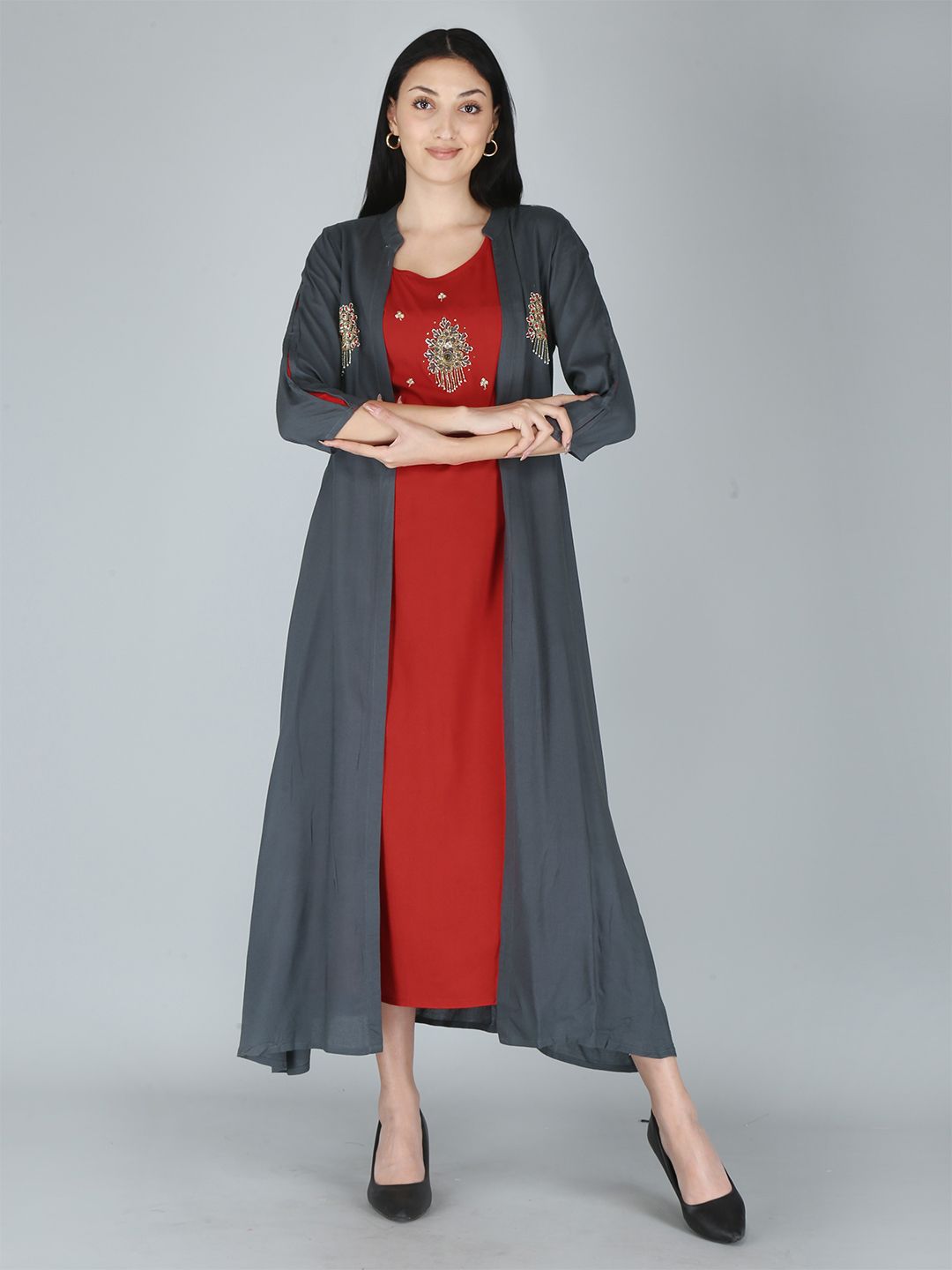 KALINI Grey Maxi Dress Price in India