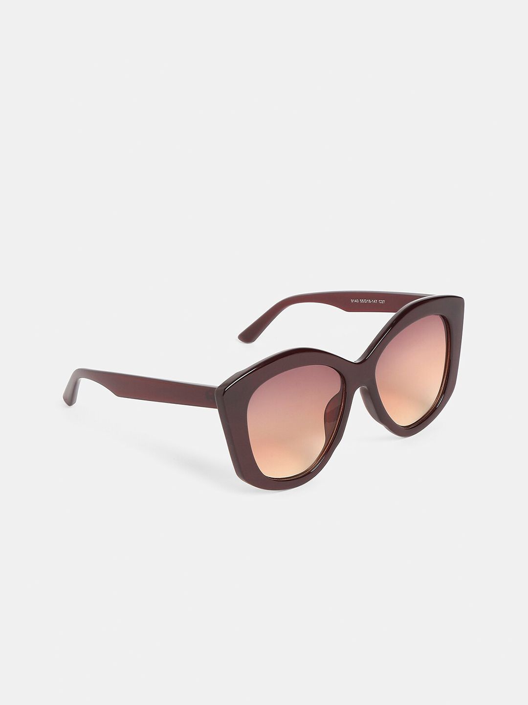 20Dresses Women Brown Lens & Brown Cateye Sunglasses Price in India