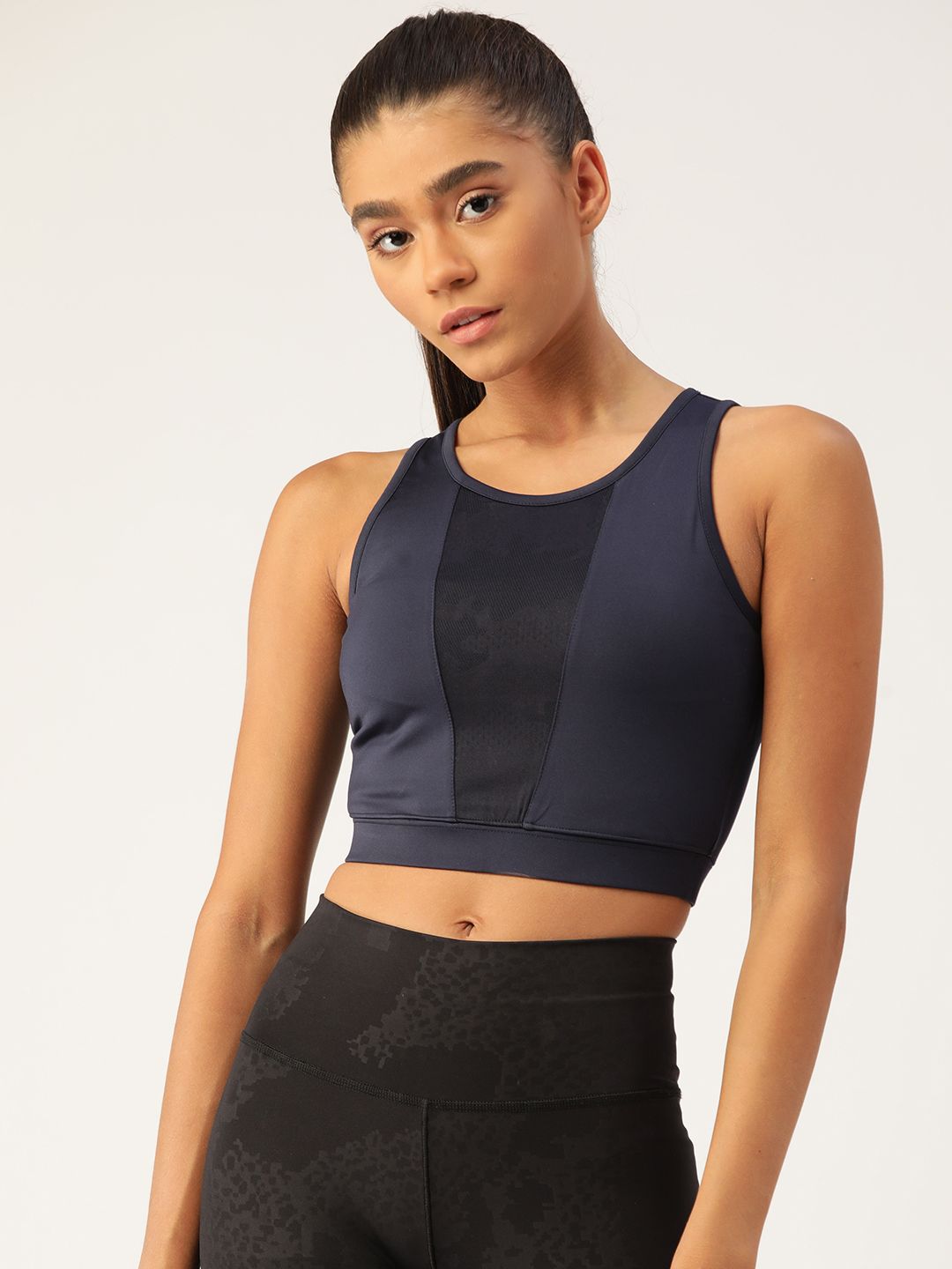 KICA Navy Blue High Support Sports Bra - Rapid Dry Price in India
