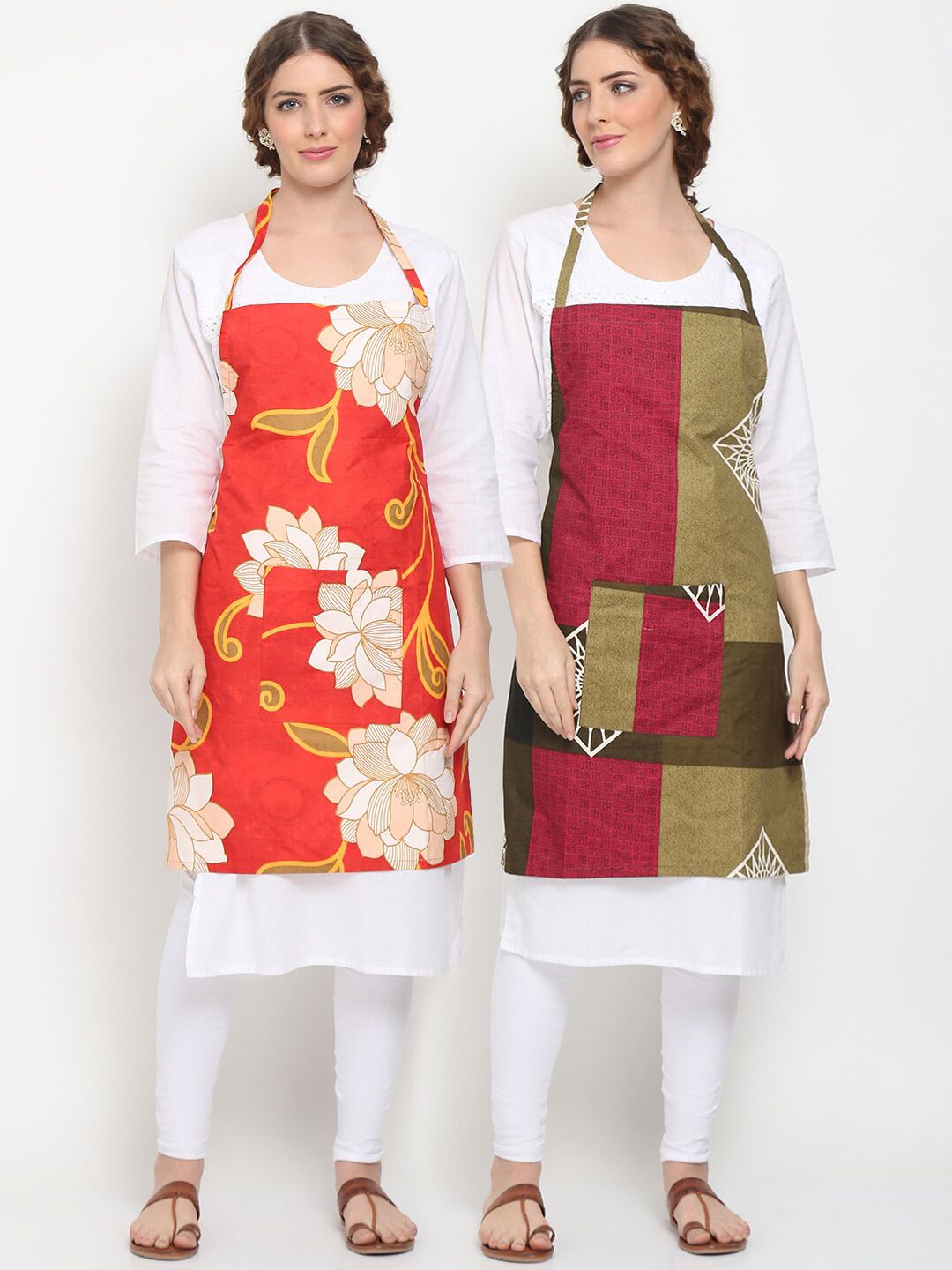 TAG 7 Pack of 2 Printed Aprons Price in India