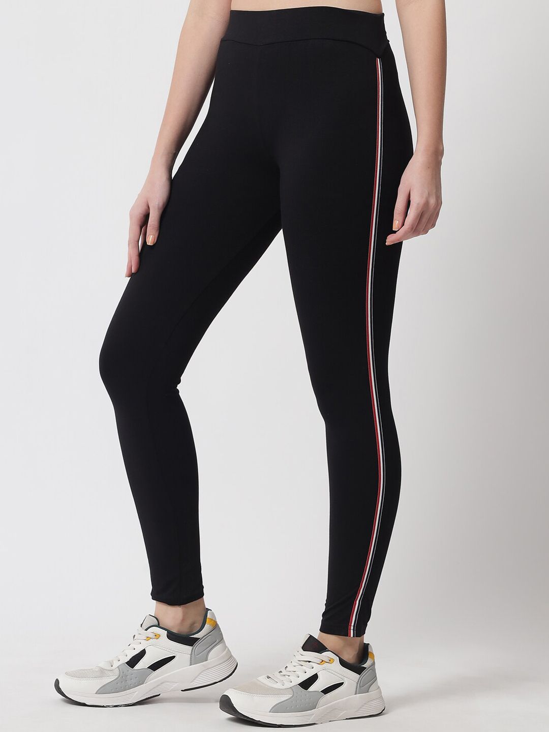 The Dry State Women Black Solid Slim-Fit Cotton Trackpants Price in India