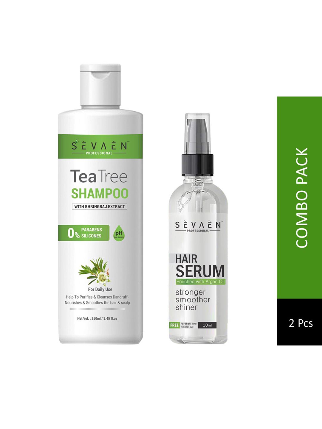 SEVAEN Set of Tea Tree Shampoo 250 ml & Hair Serum 50 ml Price in India