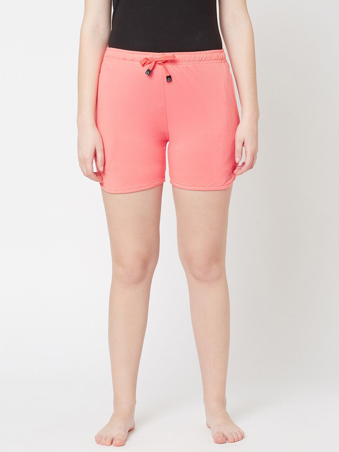 Sweet Dreams Women Peach-Coloured Solid Lounge Shorts Price in India