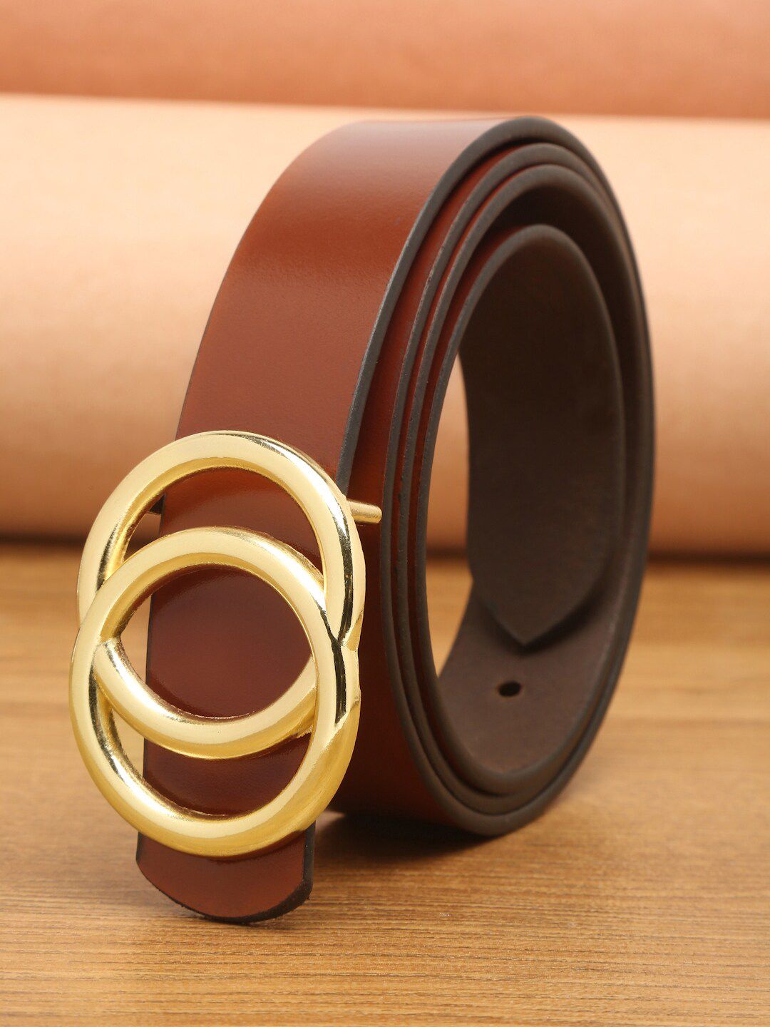 Teakwood Leathers Women Tan Leather Belt Price in India